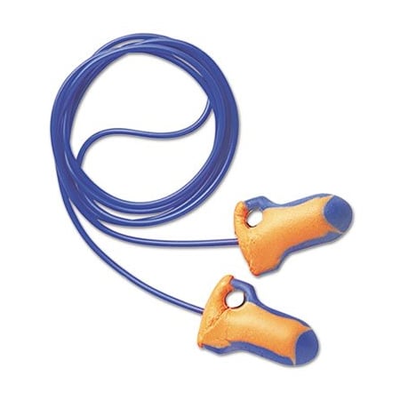 Honeywell Environmental HowardLeig, Lt-30 Laser Trak Single-Use Earplugs, Corded, 32nrr, Orange/blue, 100 Pairs LT30